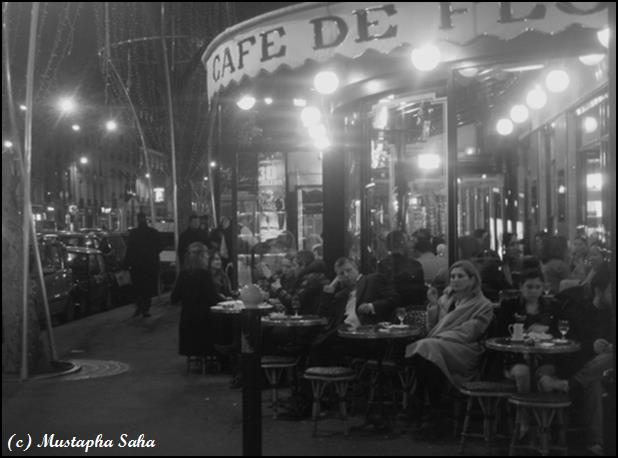 Le Café de Flore. Par Mustapha Saha. Copyright photo (c) Mustapha Saha.