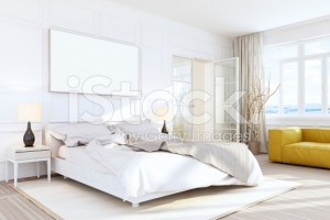 stock-photo-52362076-white-bedroom-interior-wall-art